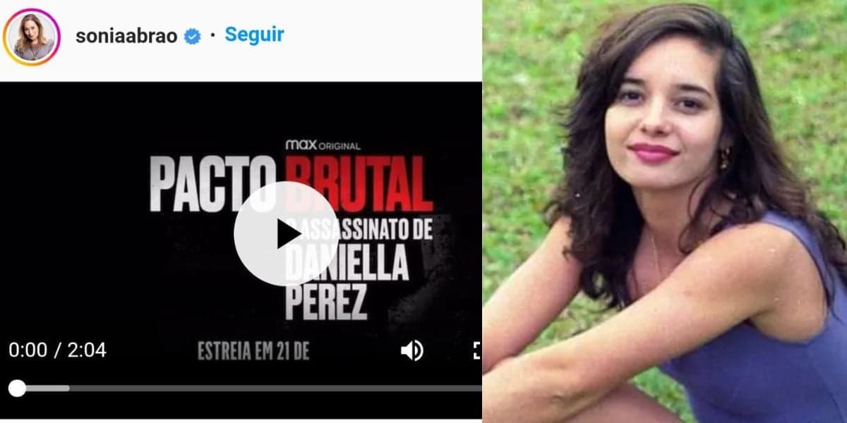 Sonia Abrão posta vídeo de série que trata caso de Daniella Perez (Reprodução: Montagem TV Foco) Sonia Abrão posta vídeo de série que trata caso de Daniella Perez (Reprodução: Montagem TV Foco)