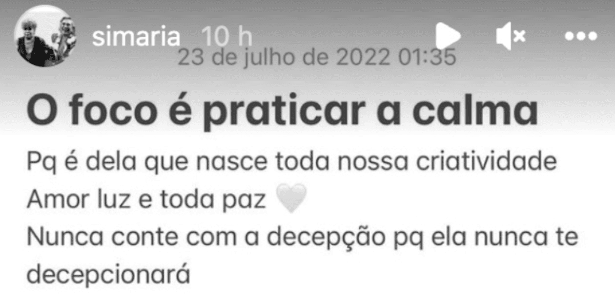 Cantora Simaria faz publicação polêmica nas redes sociais - Reprodução Instagram