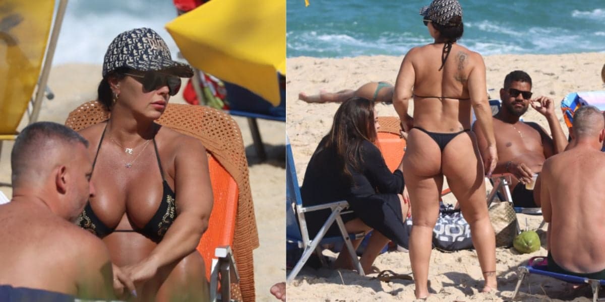 Viviane Araújo aproveita dia de sol e é flagrada com o barrigão à mostra - Foto:  AgNews/Delson Silva