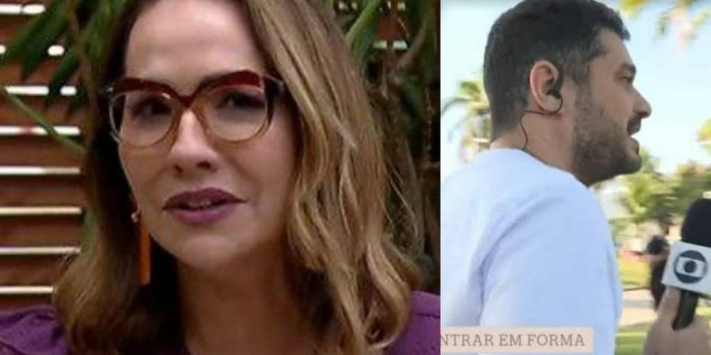 É de Casa: Repórter atrapalha entrevista ao vivo e fica em saia justa: "No meio"