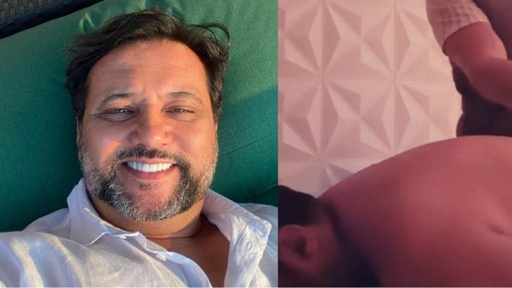 Geraldo Luís publica vídeo onde está recebendo massagem