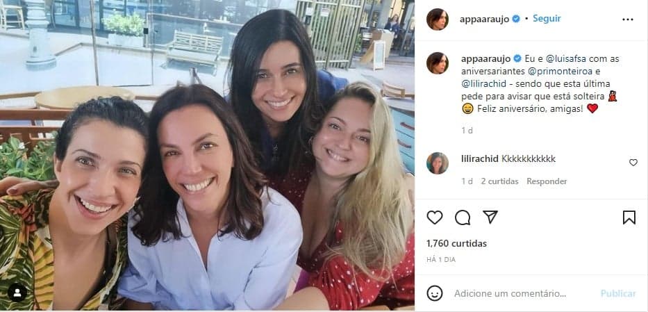Ana Paula Araújo ao lado das amigas - Foto: Reprodução