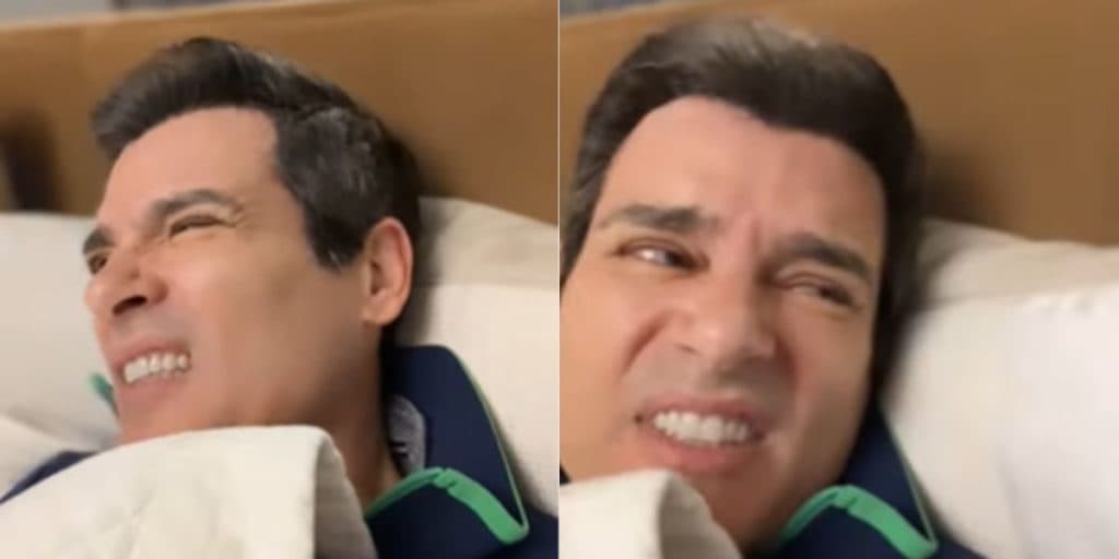Celso Portiolli se joga na cama em vídeo, detona exaustão e recusa trabalho: "Cansei, gente"