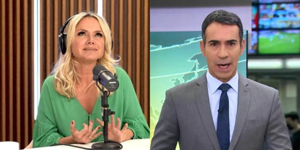 Eliana manda recado a César Tralli e Ticiane Pinheiro