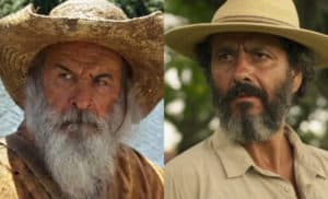 José Leôncio (Marcos Palmeira) morre e assume lugar do Velho do Rio (Osmar Prado) em Pantanal (Foto: Reprodução / Globo)