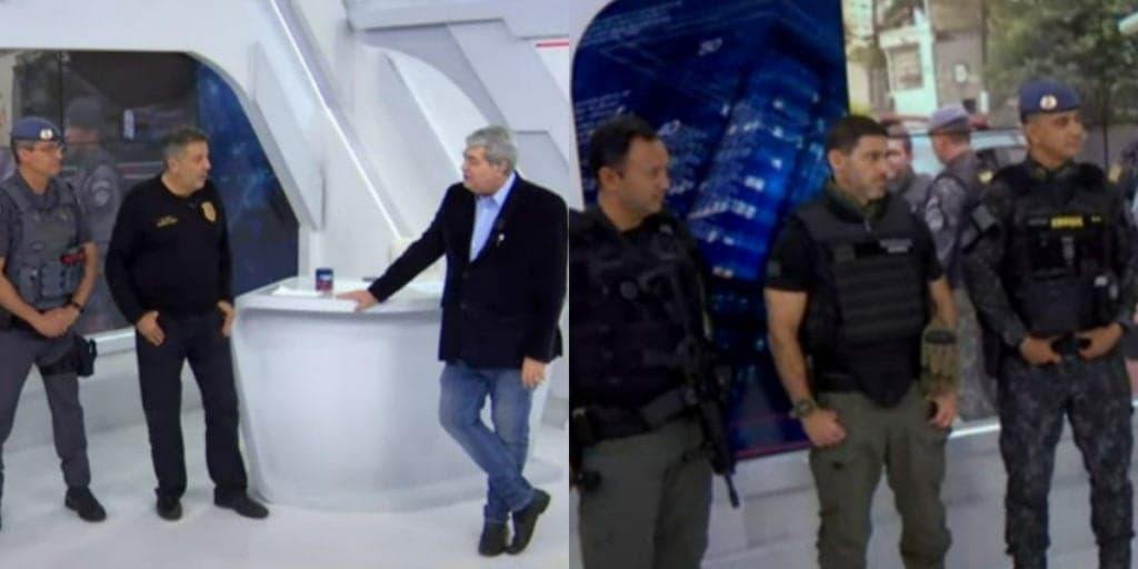 Polícia invade estúdio de Datena ao vivo e apresentador fica revoltado com situação: "Canalhas"