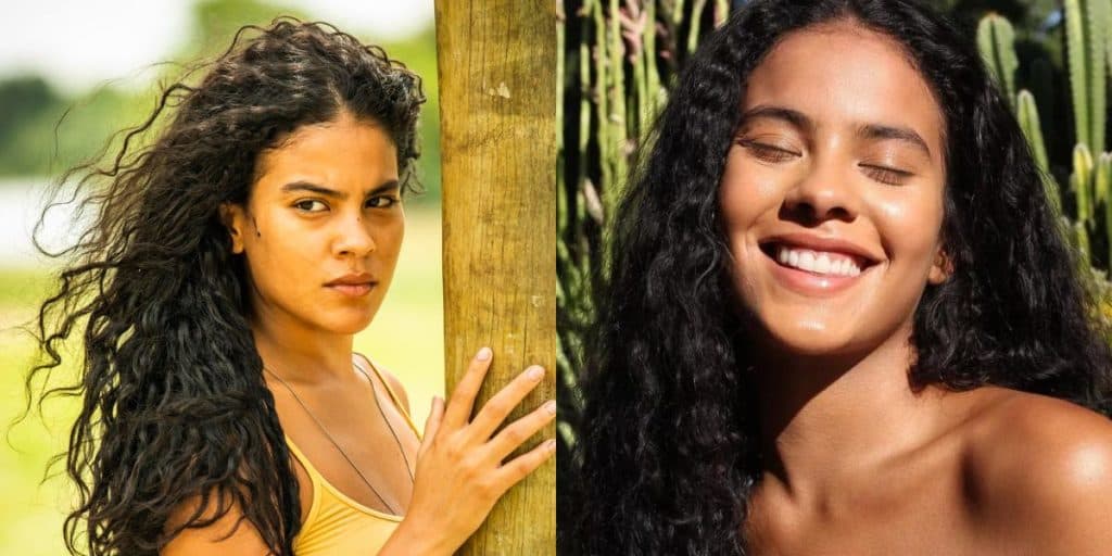 Bella Campos, a Muda de Pantanal, mostra romance com jogador Gabigol