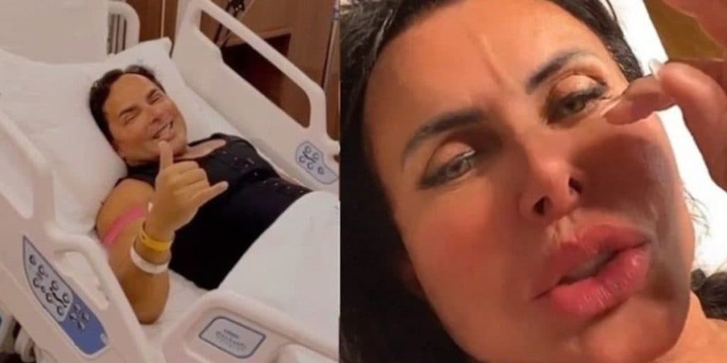 Após plástica com o marido no corpo, Gretchen expõe resultado ao público e choca:  'Afinou'
