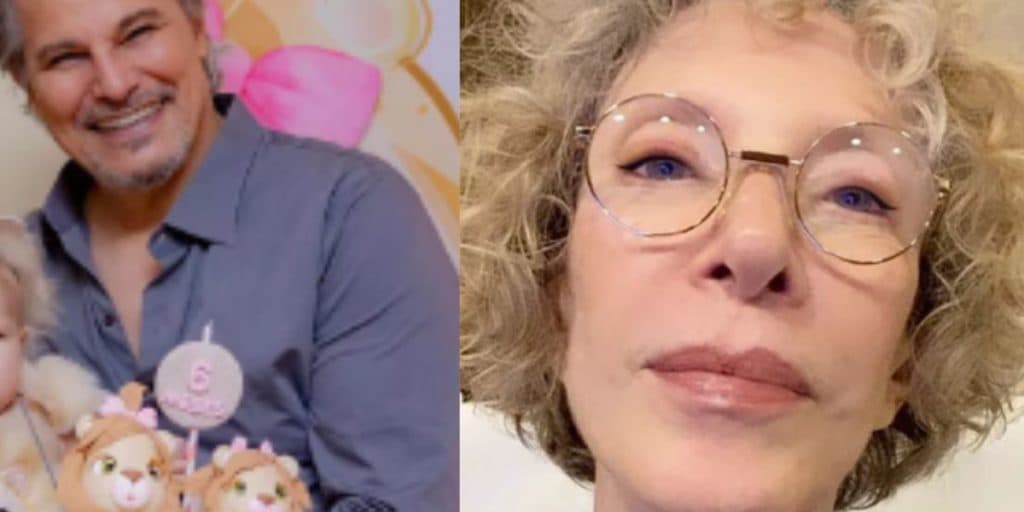 Edson Celulari mostra vídeo da filha bebê, de olhos azuis, e ela é tão linda que até Marília Gabriela reagiu