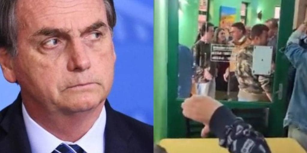 Bolsonaro é expulso de restaurante em meio à gritaria e vídeo mostra multidão detonando: "Fora vagabundo"