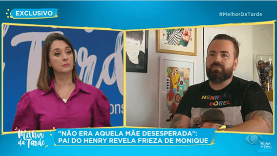 Catia Fonseca se emociona durante entrevista exclusiva com o pai do pequeno Henry Borel
