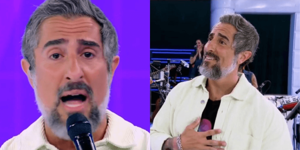 Marcos Mion é pego de surpresa no Caldeirão e chora: "Por essa eu não esperava"
