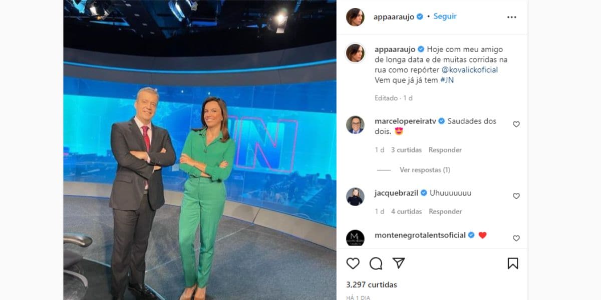 Ana Paula Araújo expõe real relação com Roberto Kovalick e assume passado: "De longa data"