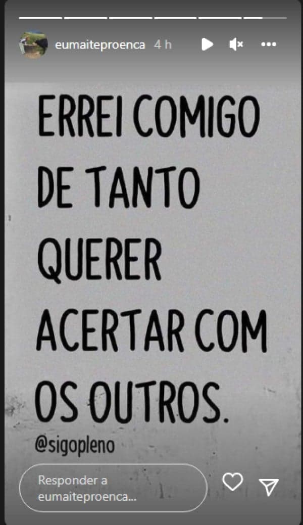 Publicação de Maitê Proença (Imagem: Reprodução)