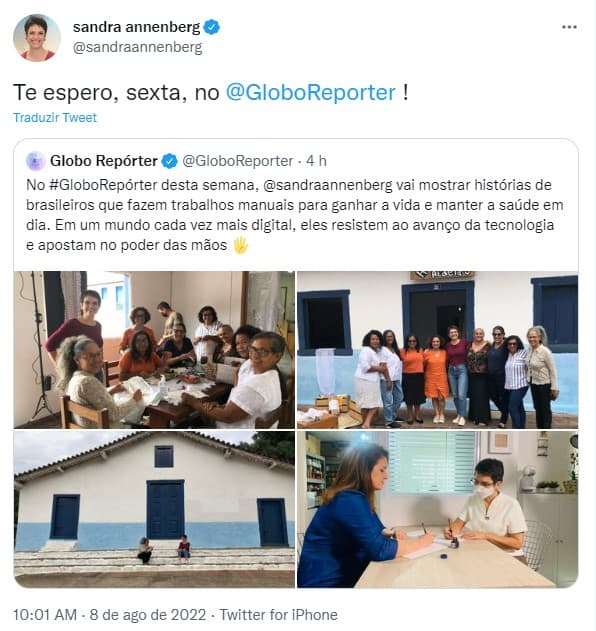 Sandra Annenberg confirmou a novidade nas redes sociais