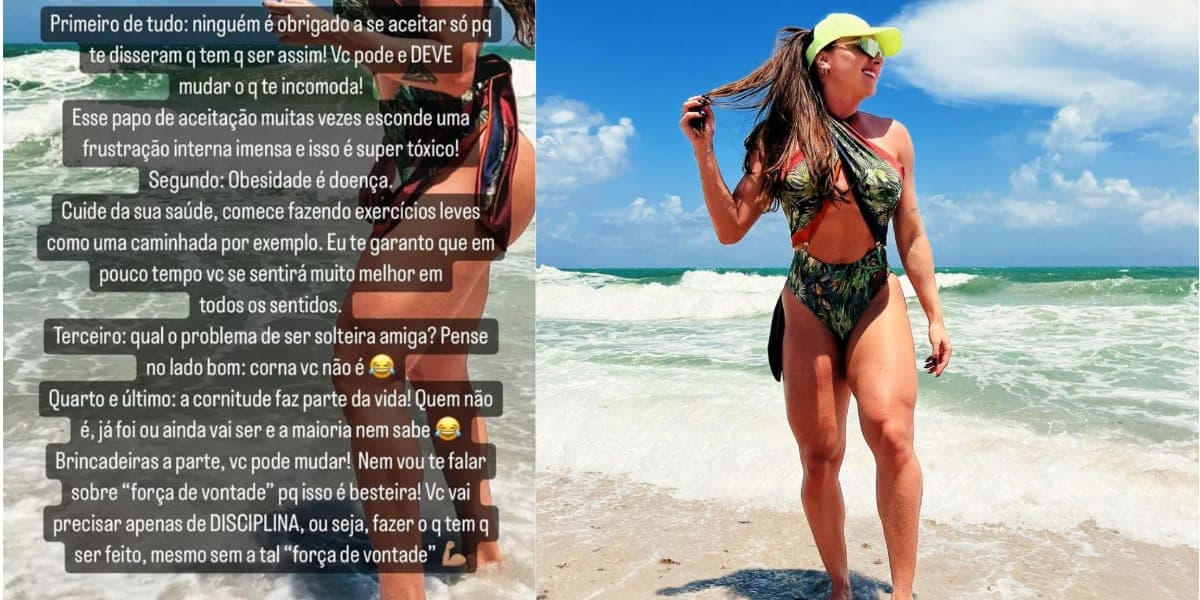 Mensagem polêmica de Juju Salimeni para um de seus seguidores (Reprodução: Instagram)