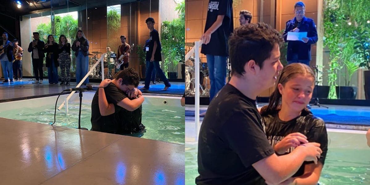 Giovana Gottino é batizada na igreja (Reprodução: Instagram)