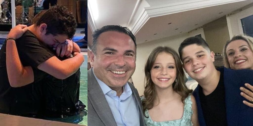 Filha de Reinaldo Gottino se converte e apresentador divulga imagens com muito choro e emoção