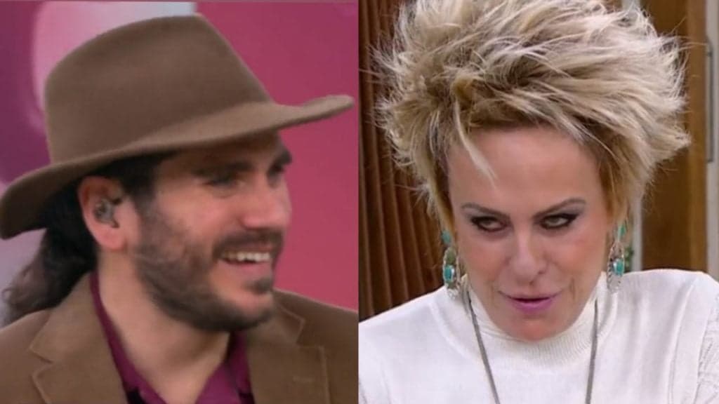 Ana Maria assusta Gabriel Sater com o que faz na Globo e ator pede: "Não me olha assim"
