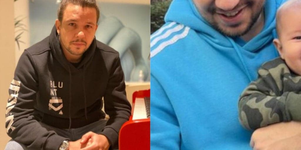 Filho de Bruno, do KLB, surge em foto com o pai e fofura do neném deixa todos babando: "Lindo"