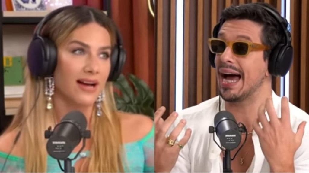 "Car@lho", João Vicente olha à Gio Ewbank, expõe briga e loira retruca: "Você falou mal de coisa minha"