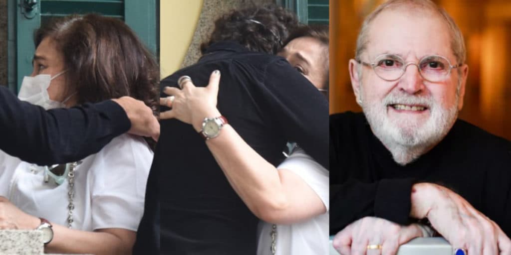 Ex-mulher de Jô Soares não segura o choro e surge abatida durante velório do apresentador