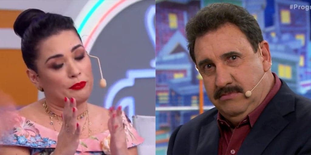 Ratinho puxa o cabelo de Milene Pavorô para tirar aplique de franja
