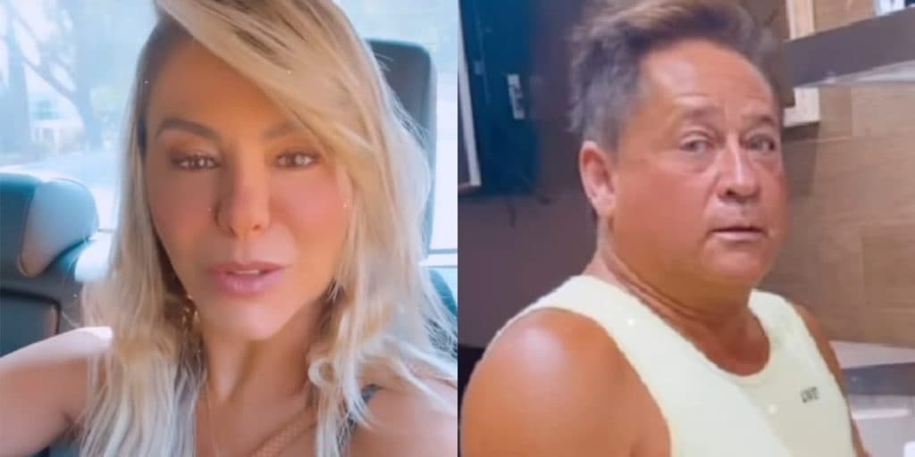 Poliana Rocha é interrompida por Leonardo durante recado em vídeo e confirma: “Passando aqui pra desejar”