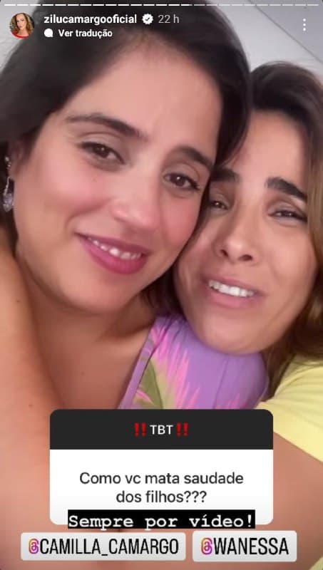 Zilu Godói expôs Wanessa e Camilla (Foto: Reprodução/ Instagram)