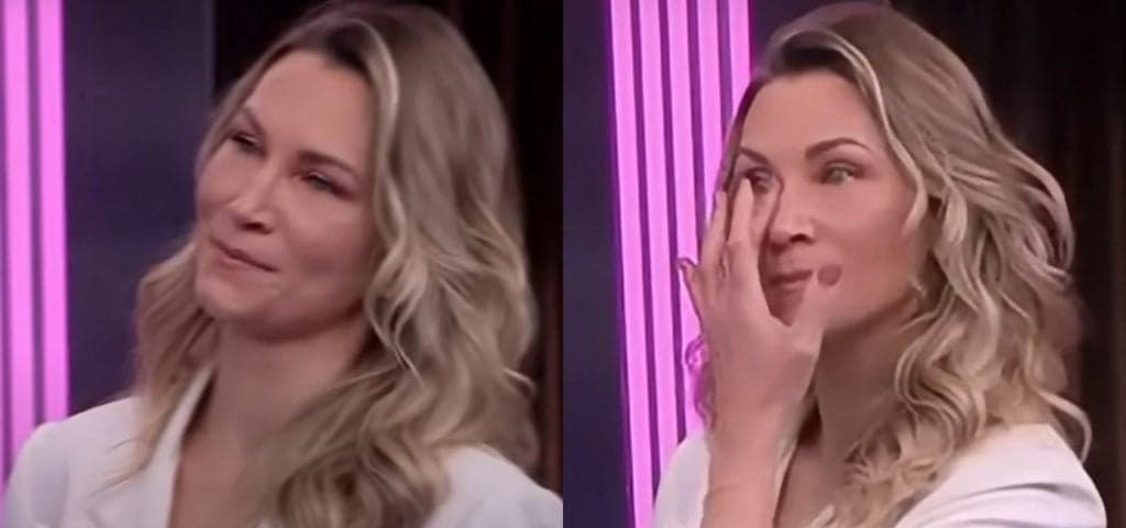 "Me toca tanto", Anne Lottermann vai às lágrimas na Band e Faustão é obrigado a acudí-la no programa