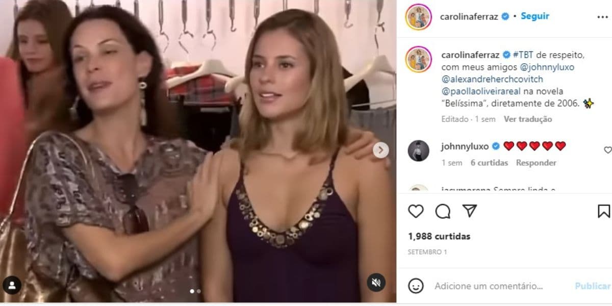 Carolina Ferraz e Paolla Oliveira em novela