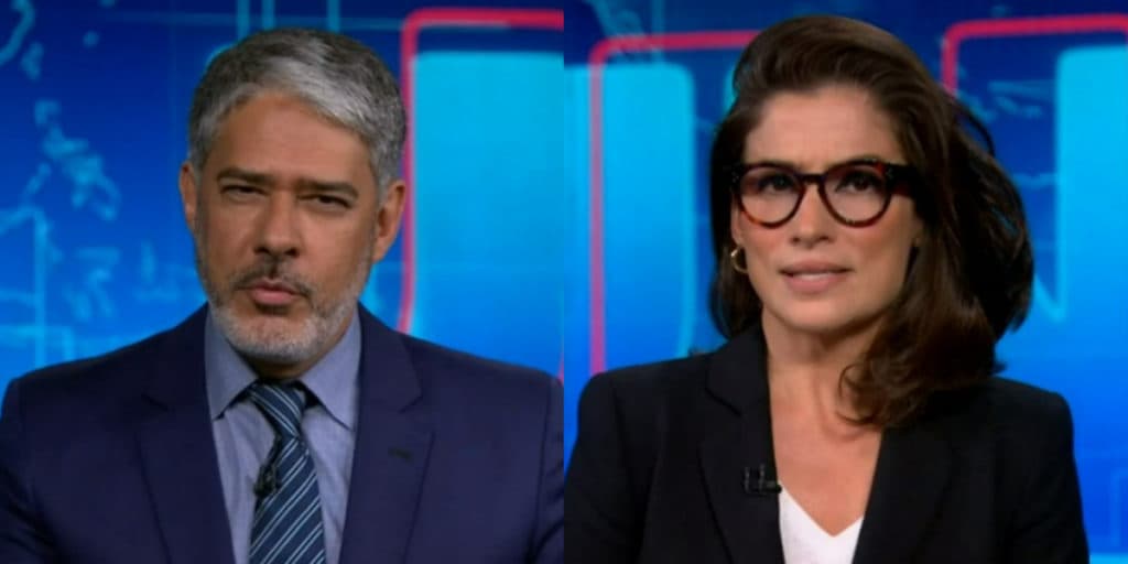 William Bonner e Renata Vasconcellos deram notícias tensas na abertura do JN de hoje