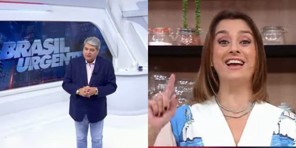 Falha no áudio no Brasil Urgente faz Datena perder comunicação com Catia Fonseca