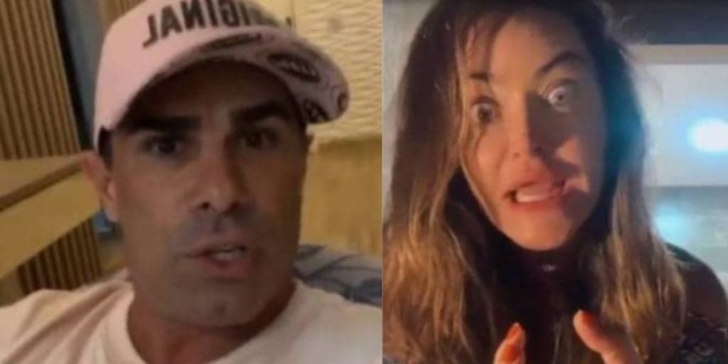 Laura Keller surta e quebra o pau com o ex-marido em público, que diz: "Babá, escola, alimentação, tudo eu pago"