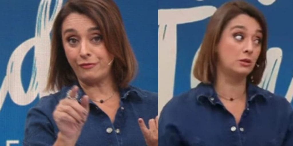Catia Fonseca fala da concorrência e bronca do diretor acaba sendo vazada ao vivo: “Vamos voltar pra casinha”