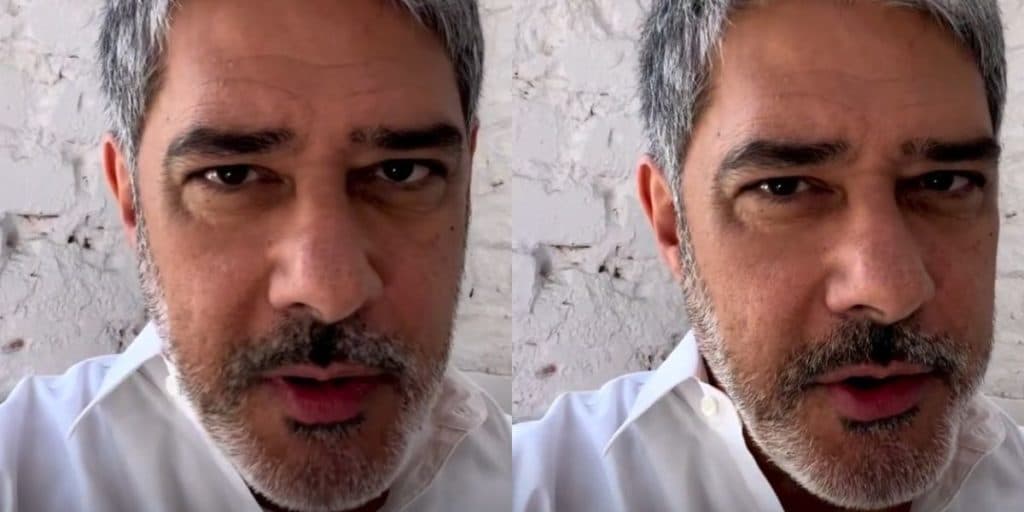 William Bonner faz anúncio sobre o JN em vídeo e surge 'fora do trabalho': "Me dando o direito"