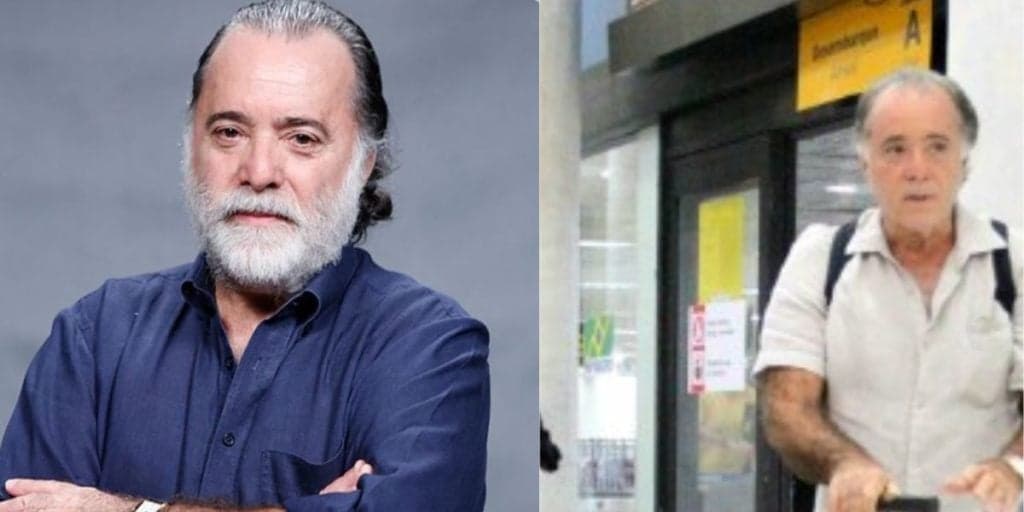 Com uma postura mais recatada, Tony Ramos tem flagra raro em aeroporto ao lado do seu grande amor