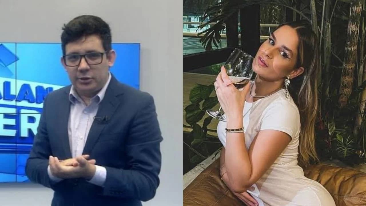 Ex-apresentador do Balanço Geral surgiu discutindo com Pamella Holanda em shopping (Foto: Reprodução)