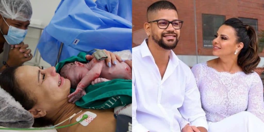 Viviane Araújo apresenta filho ao Brasil, se emociona e vai as lágrimas durante o parto: "Muita emoção"