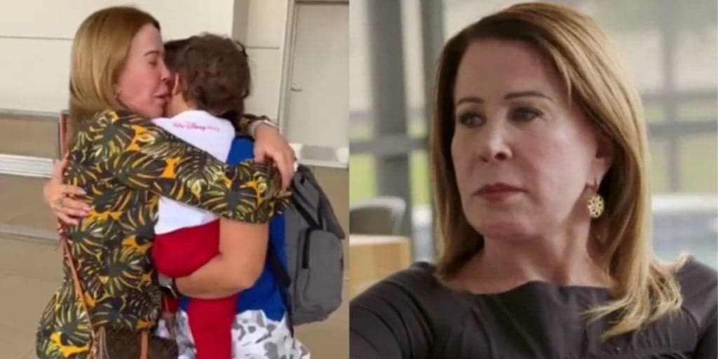 Zilu divulga vídeo onde se despede de filha e neto e carinha do neném é de cortar o coração: "Até logo"