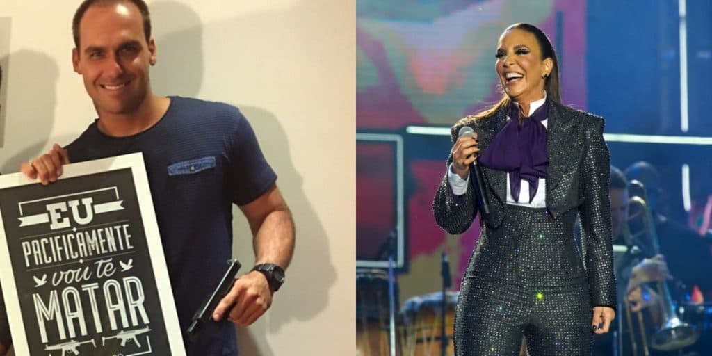 Eduardo Bolsonaro provoca Ivete Sangalo e debocha de cantora em público: 'Qual a solução pra essa mulher?'