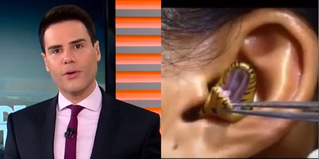 Luiz Bacci divulga vídeo desesperador onde cobra entra no ouvido de mulher e gera choque: "Como consegue?"