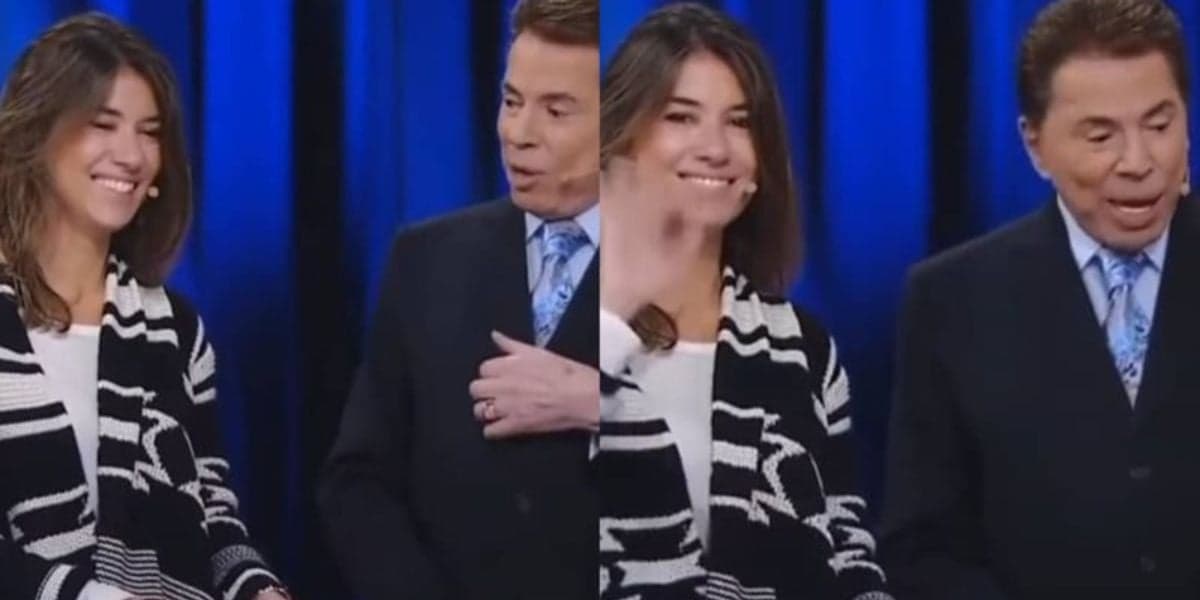 Rebeca Abravanel com Silvio Santos em sua primeira vez na televisão 