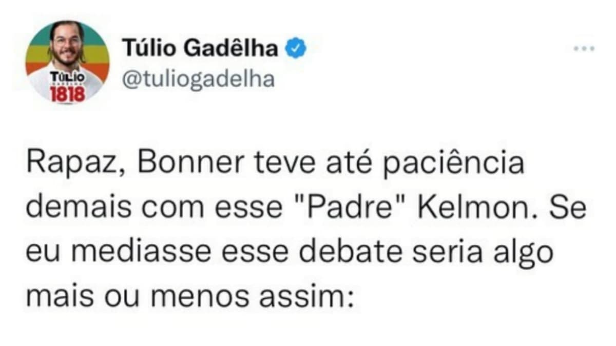 Túlio Gadêlha impacta ao falar de William Bonner e que atitude tomaria no lugar dele Túlio Gadêlha impacta ao falar de William Bonner e que atitude tomaria no lugar dele