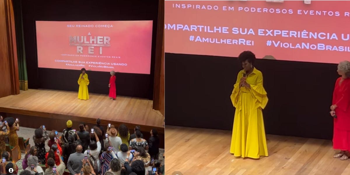 Giovanna Ewbank fica emocionada ao assistir a pré-estreia de 'A Mulher Rei' de Viola Davis (Reprodução: Instagram)