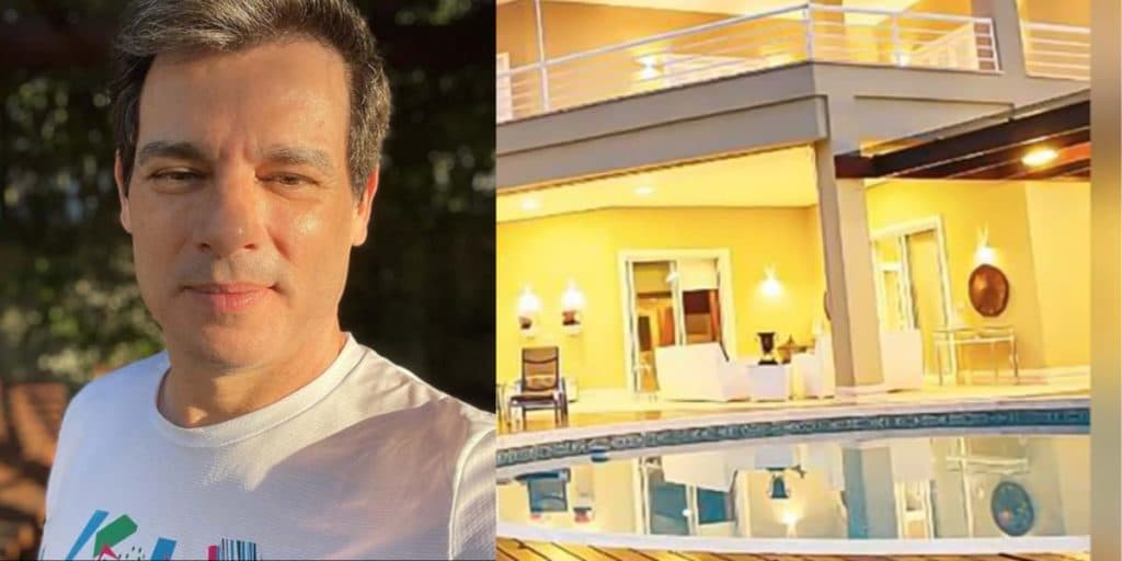 Sala de cinema, cozinha de última geração e enorme piscina; conheça a bela mansão de Celso Portiolli