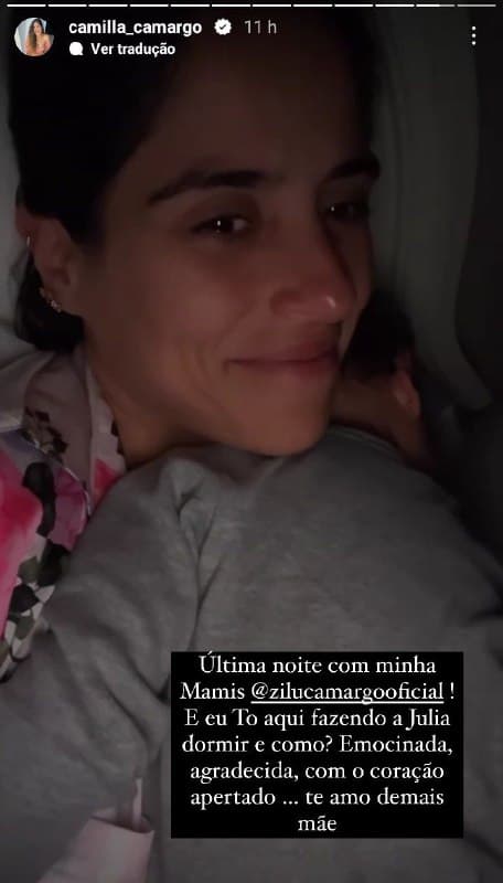 Camilla Camargo surgiu emocionada ao falar de Zilu Godói (Foto: Reprodução/ Instagram) Camilla Camargo surgiu emocionada ao falar de Zilu Godói (Foto: Reprodução/ Instagram)