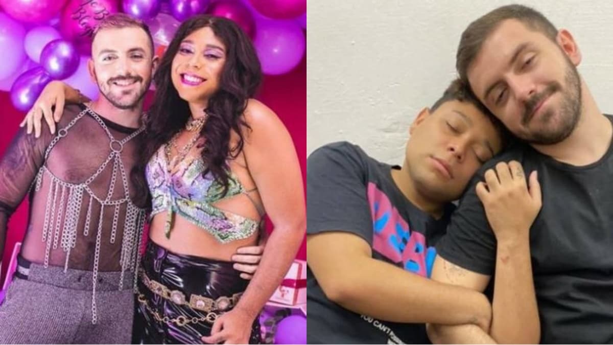 Blogueirinha (Bruno Matos) e seu namorado Edson Souza 