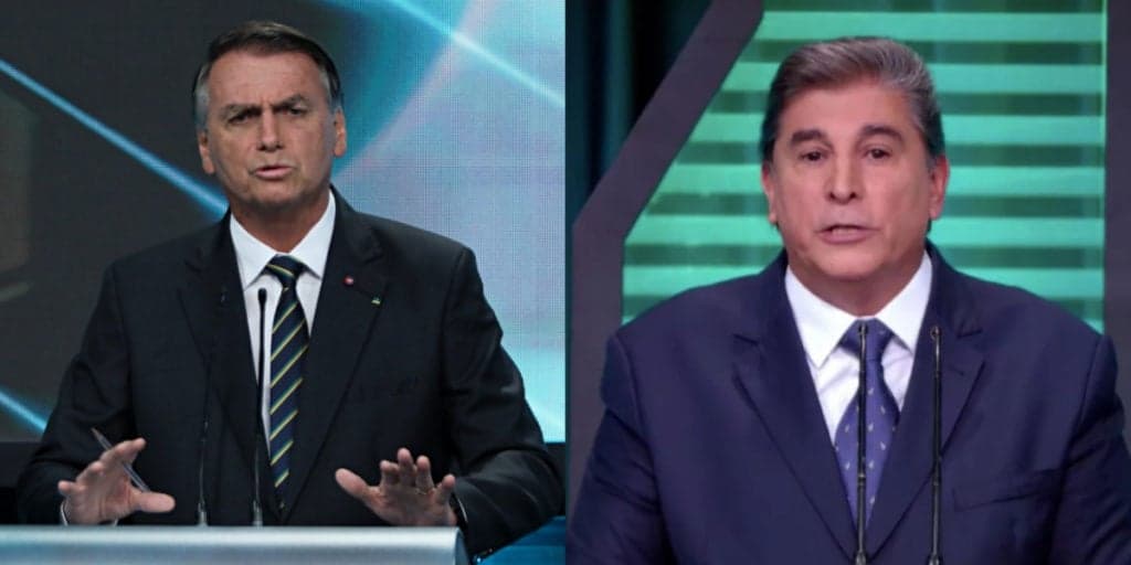 Bolsonaro quebra regra do debate no SBT e Carlos Nascimento corta o político ao vivo: "Não é possível''