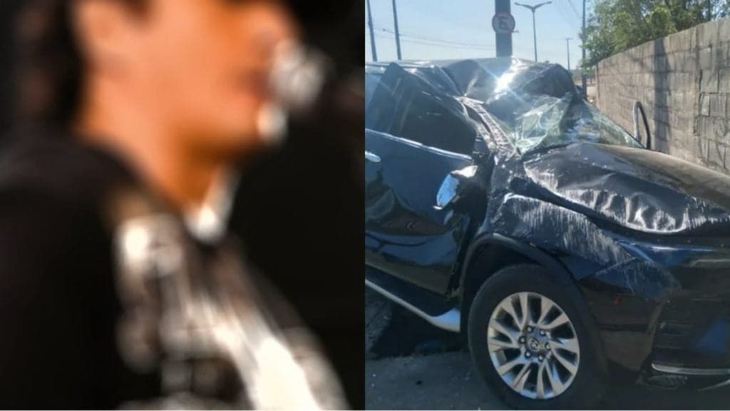 Urgente! Cantor sofre grave acidente, capota automóvel três vezes e imagens assustam fãs